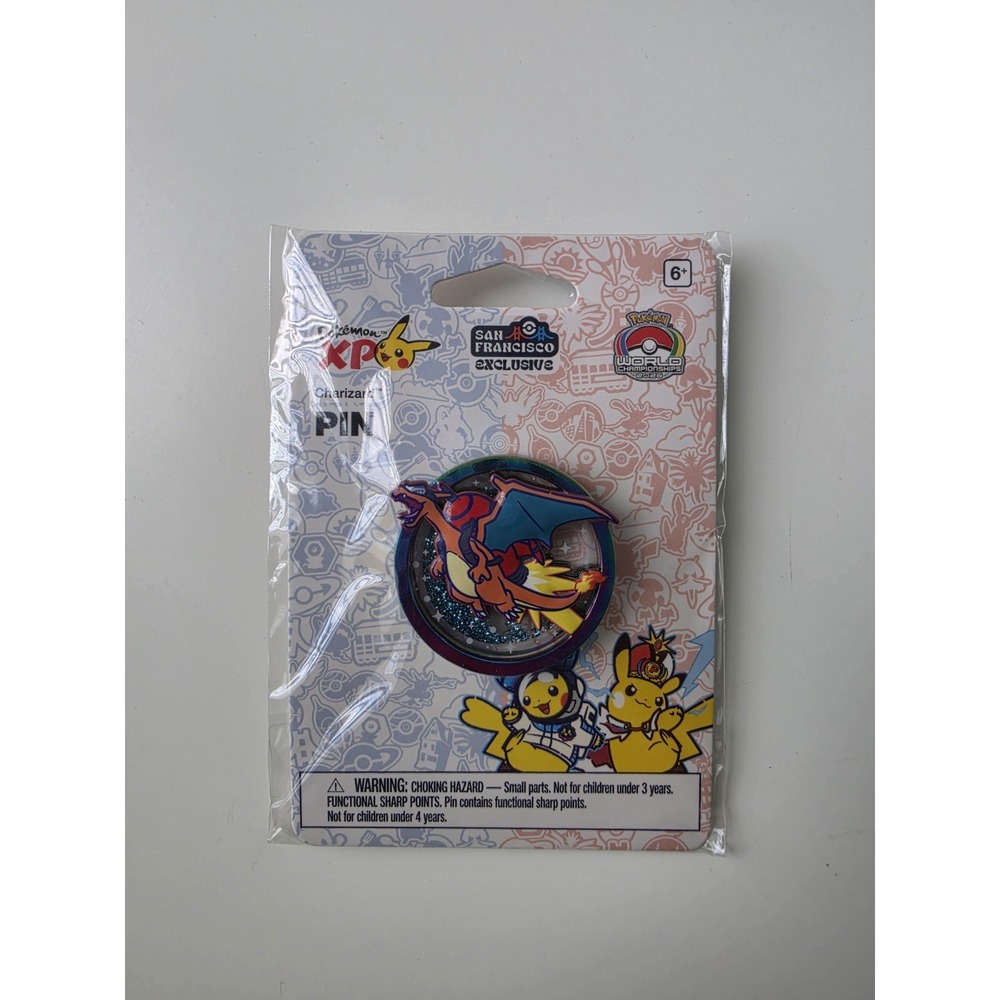 2026 Pokemon XP Worlds Championship Exclusive Rocket Charizard Glitter Pin